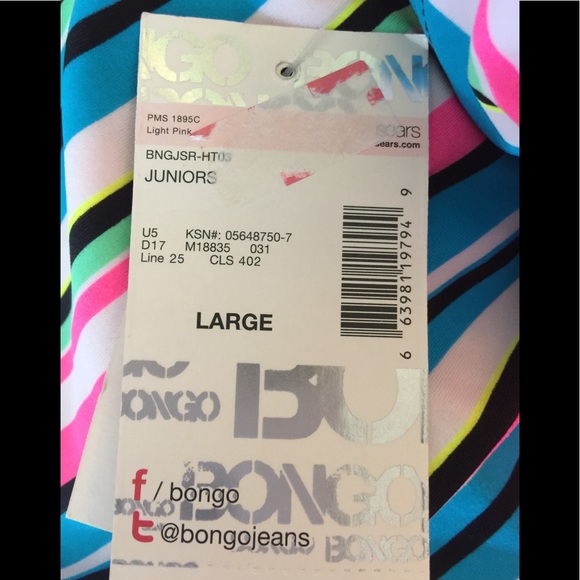 Bongo Flutter Cage Mesh Striped Bikini Set NEW $56 - Picture 8 of 8